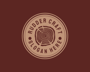 Wood Lumber Log logo design