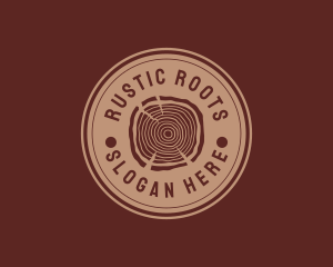 Wood Lumber Log logo design