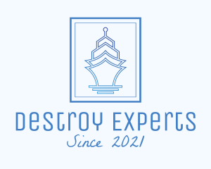 Cruise Ship Frame  logo design