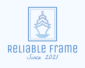 Cruise Ship Frame  logo design