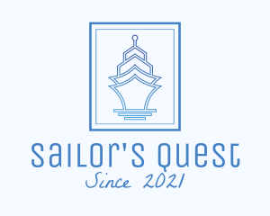 Cruise Ship Frame  logo design