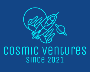 Outer Space Aircraft logo design