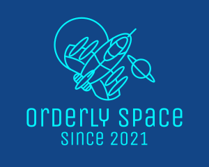 Outer Space Aircraft logo design