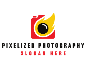 Fire Photography Camera logo design