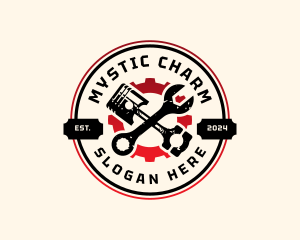 Piston Wrench Repair logo design