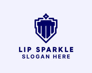 Blue Sparkle Column  logo design