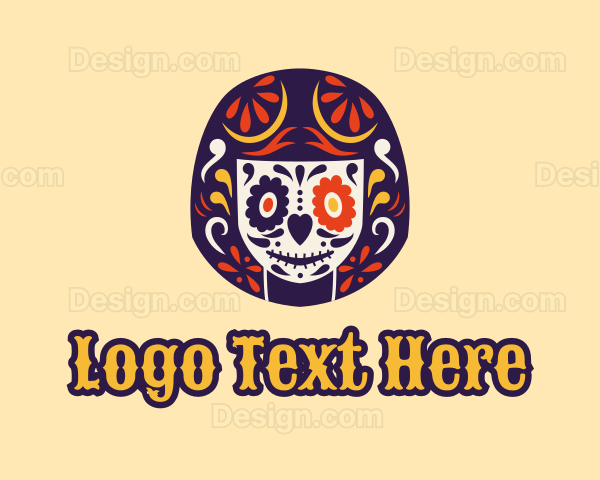 Mexican Calavera Woman Logo