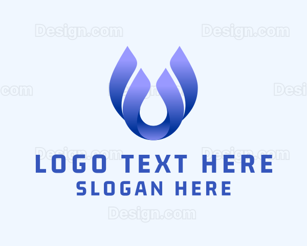 Abstract Water Droplet Logo