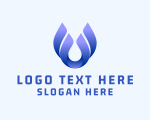 Abstract Water Droplet  logo design