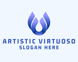 Abstract Water Droplet  logo design