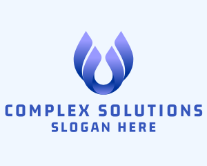 Abstract Water Droplet  logo design