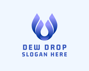 Abstract Water Droplet  logo design