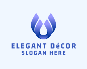 Abstract Water Droplet  logo design