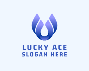 Abstract Water Droplet  logo design