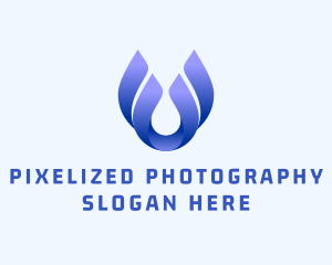 Abstract Water Droplet  logo design