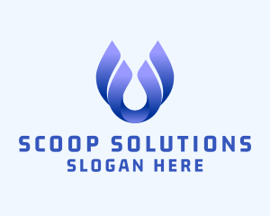 Abstract Water Droplet  logo design