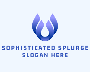 Abstract Water Droplet  logo design