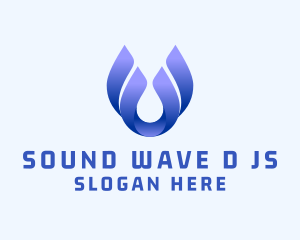 Abstract Water Droplet  logo design