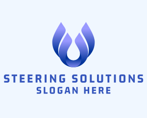 Abstract Water Droplet  logo design