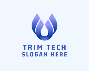 Abstract Water Droplet  logo design