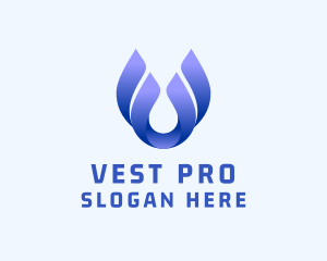 Abstract Water Droplet  logo design