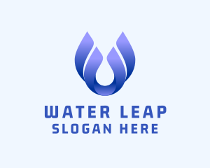 Abstract Water Droplet  logo design