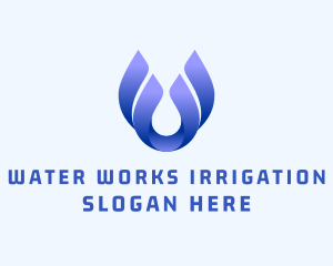 Abstract Water Droplet  logo design