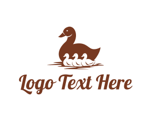 Floating Bird Ducks Logo