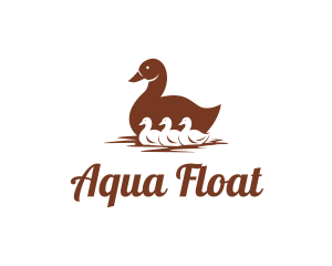 Floating Bird Ducks logo design