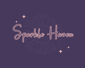 Flower Sparkle Signature logo design