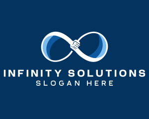 Handshake Infinity Unity logo design