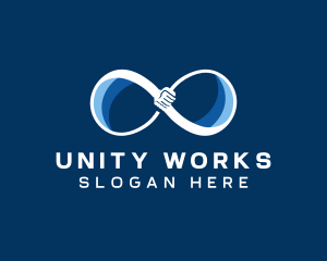 Handshake Infinity Unity logo design