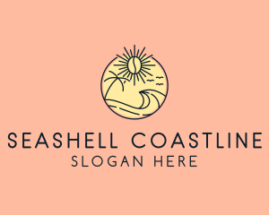 Beach Coffee Cafe logo design