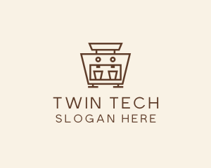 Double Espresso Machine  logo design