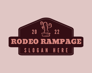 Rodeo Western Cactus logo design