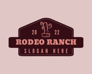 Rodeo Western Cactus logo design