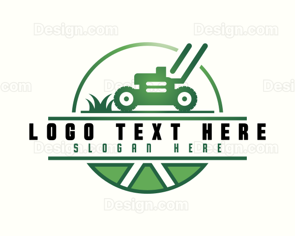 Lawn Mower Landscape Logo