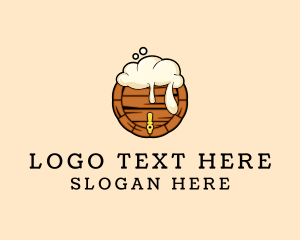 Beer Foam Barrel  Logo