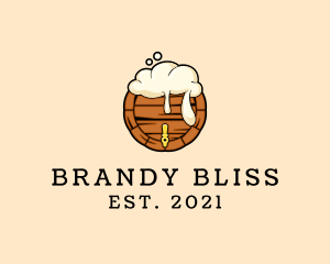 Beer Foam Barrel  logo design