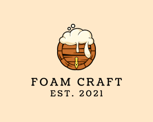 Beer Foam Barrel  logo design