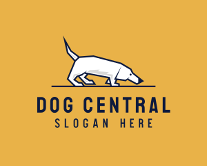 Sniffing Pet Dog logo design