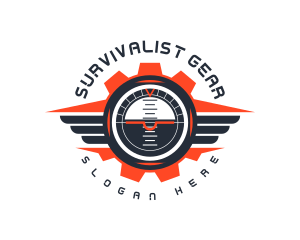 Aviation Wing Gauge logo design