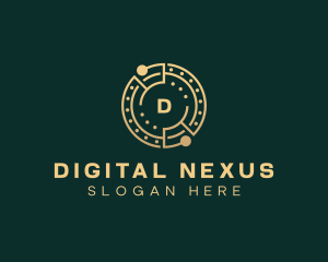 Cryptocurrency Digital Tech logo design