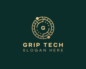 Cryptocurrency Digital Tech logo design