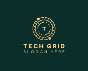 Cryptocurrency Digital Tech logo design