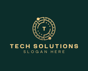 Cryptocurrency Digital Tech logo design