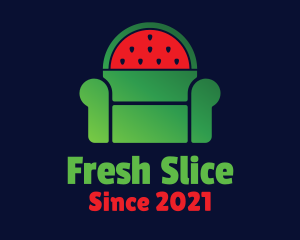 Watermelon Fruit Armchair logo design