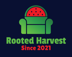 Watermelon Fruit Armchair logo design