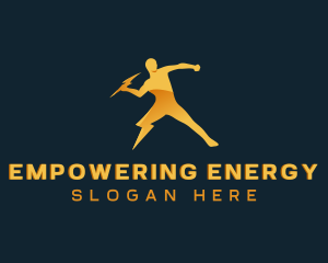 Lightning Energy Athlete logo design