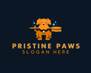 Puppy Grooming Pet Care logo design